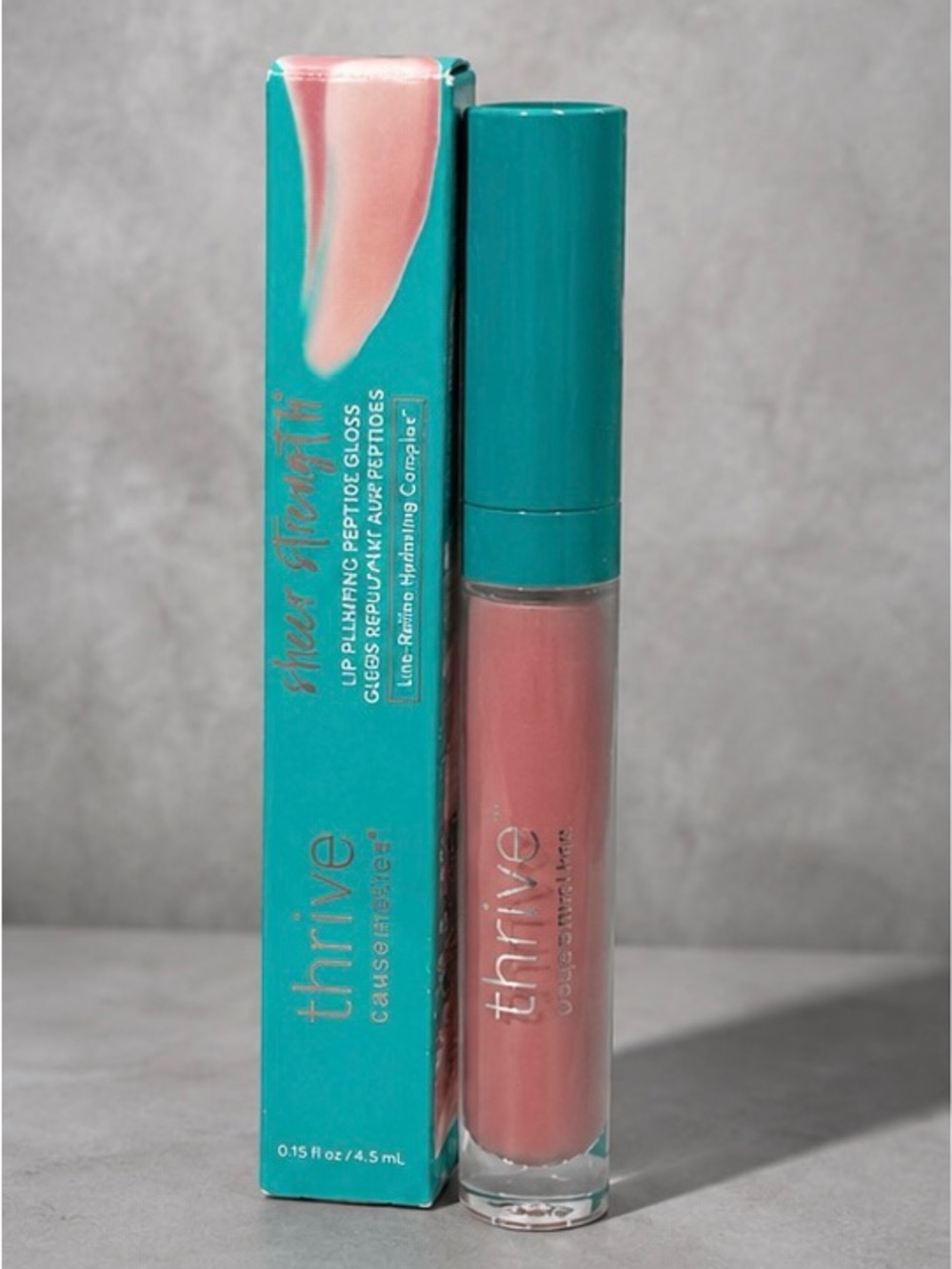 Thrive Kaisa Sheer Strength Lip Plumping Peptide Gloss-dusty rose, vegan, gentle
